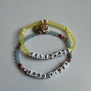 Little Words Project Celebrate and Good Vibes Beaded Bracelet Set